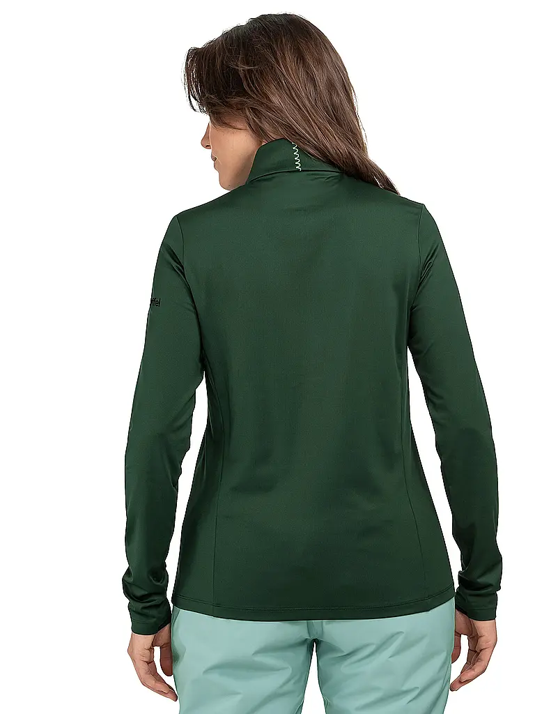 SCHÖFFEL | Zipshirt intimo da donna Style Pine | Verde scuro