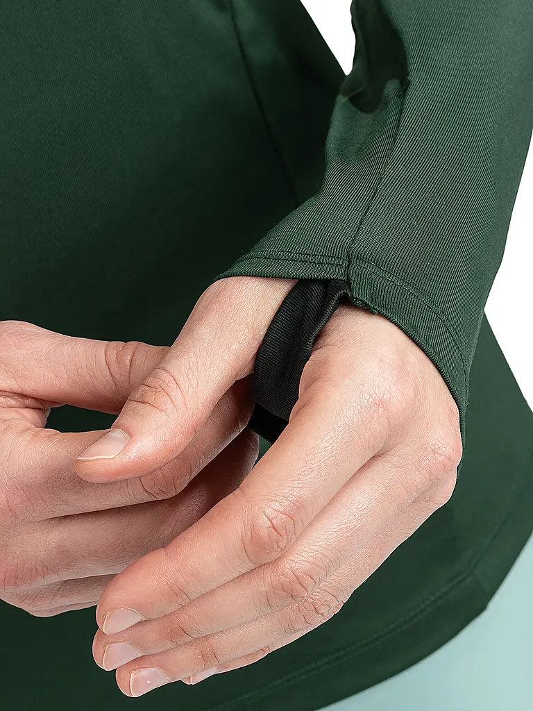 SCHÖFFEL | Zipshirt intimo da donna Style Pine | Verde scuro