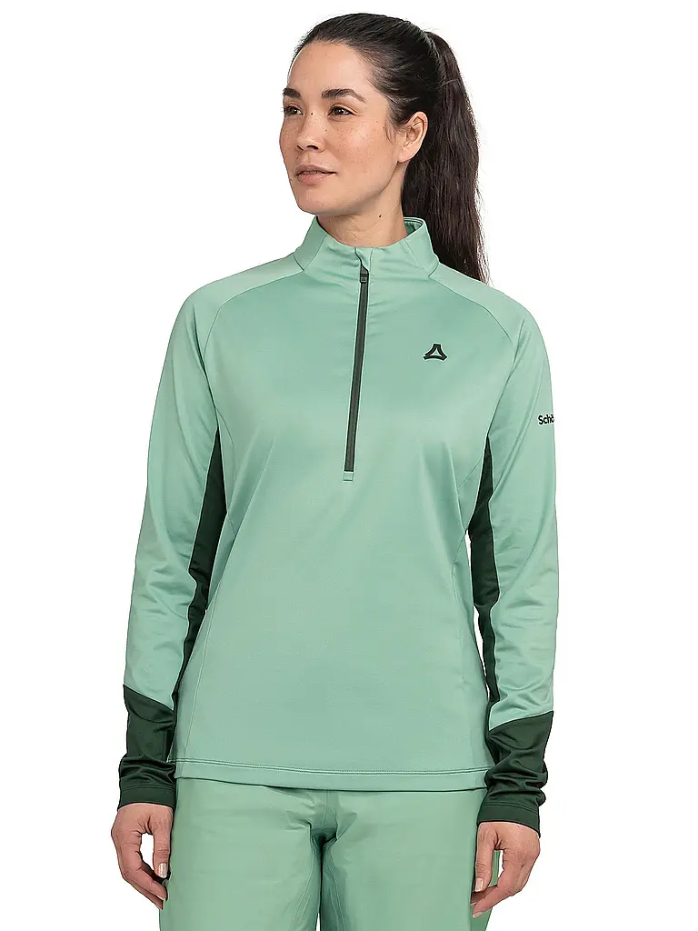 SCHÖFFEL | Zipshirt intimo da donna Style Safoon | Verde chiaro
