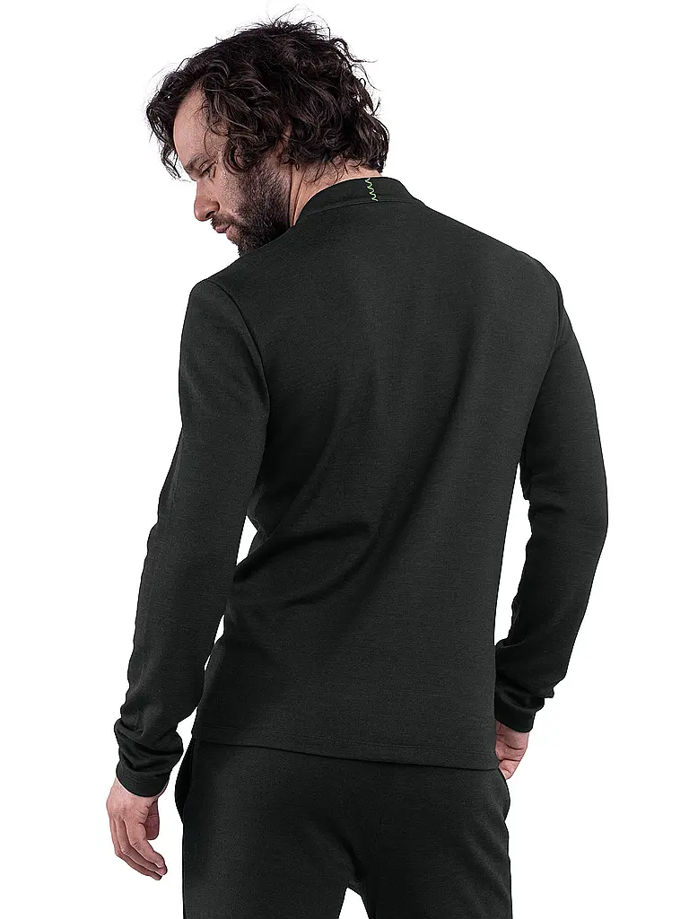 SCHÖFFEL | Zipshirt intimo da uomo Style Canyfer | Nero