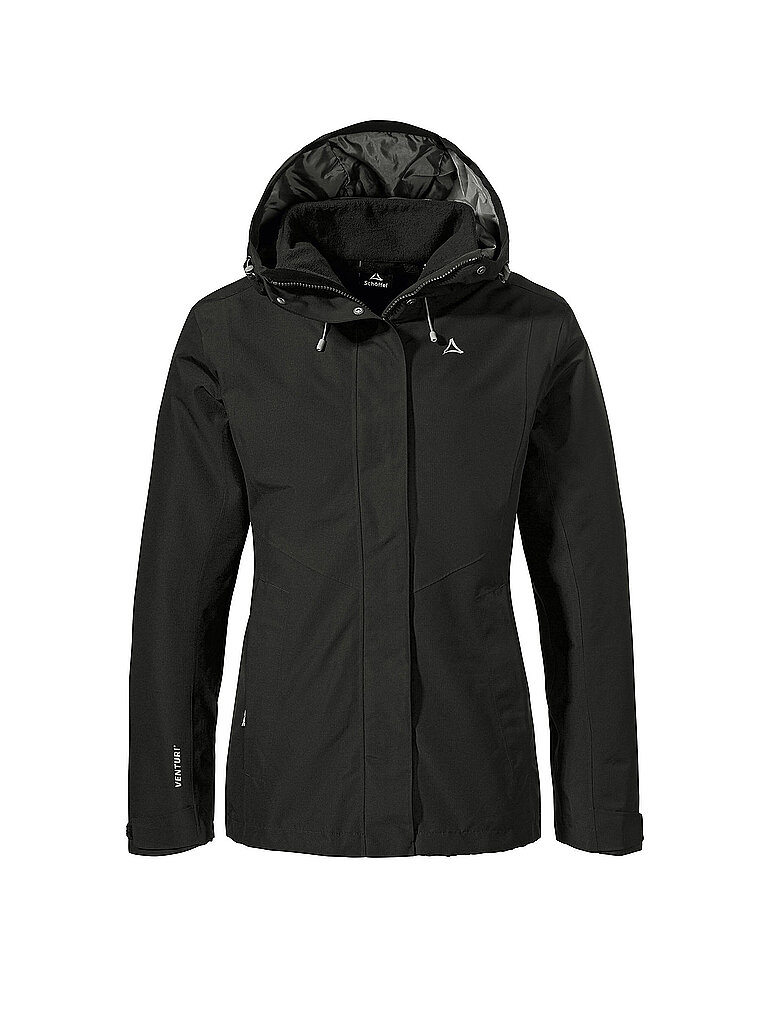 Giacca da trekking da donna Okere 2L 3in1 con cappuccio nero 42