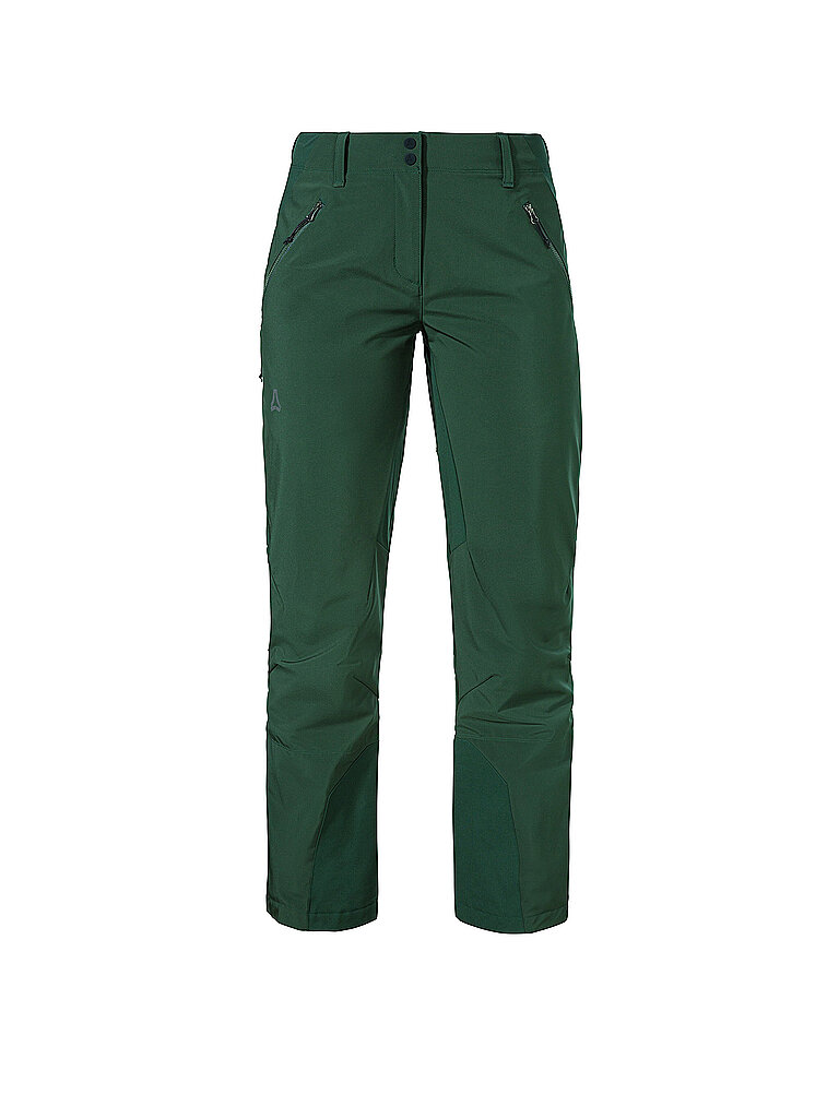 Pantaloni softshell da turismo da donna Milagle verde scuro 46
