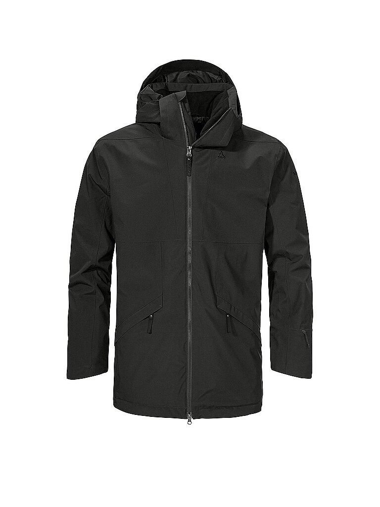 Parka invernale da uomo Malkay con cappuccio nero 58