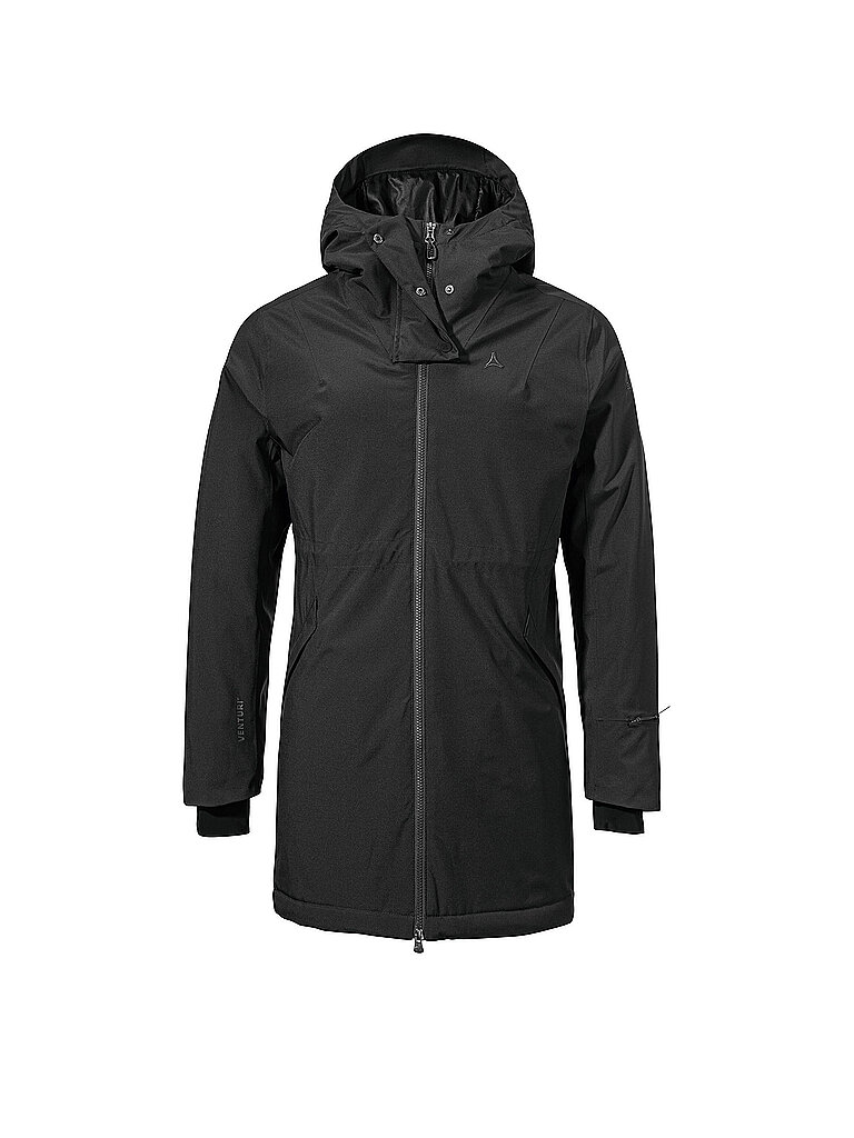 Parka invernale da donna Crivat 2L con cappuccio nero 40