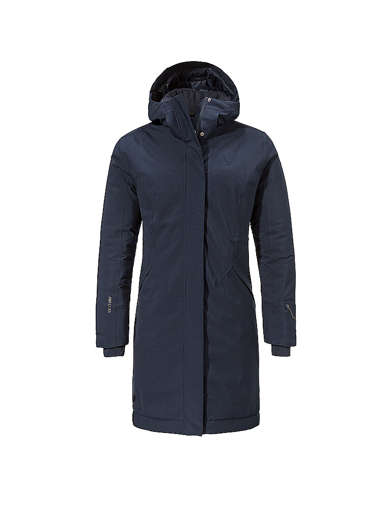 Cappotto invernale da donna Style Gregale con cappuccio blu 42