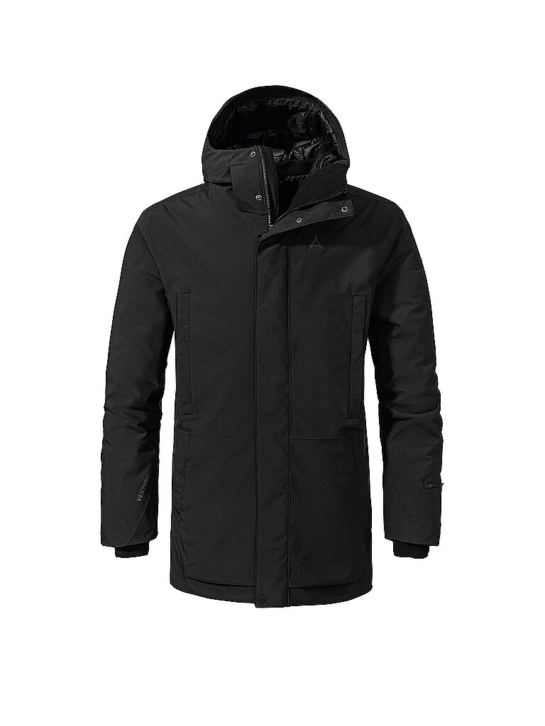 Parka invernale da uomo Crivat 2L con cappuccio isolato nero 48