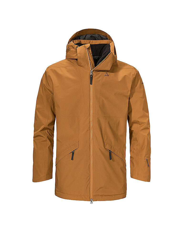 Parka invernale da uomo Malkay con cappuccio senape 48
