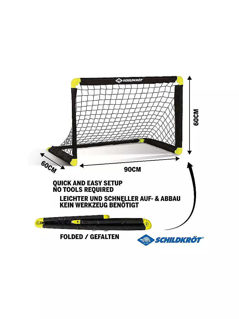 SCHILDKRÖT | Porta da calcio pieghevole | Nero