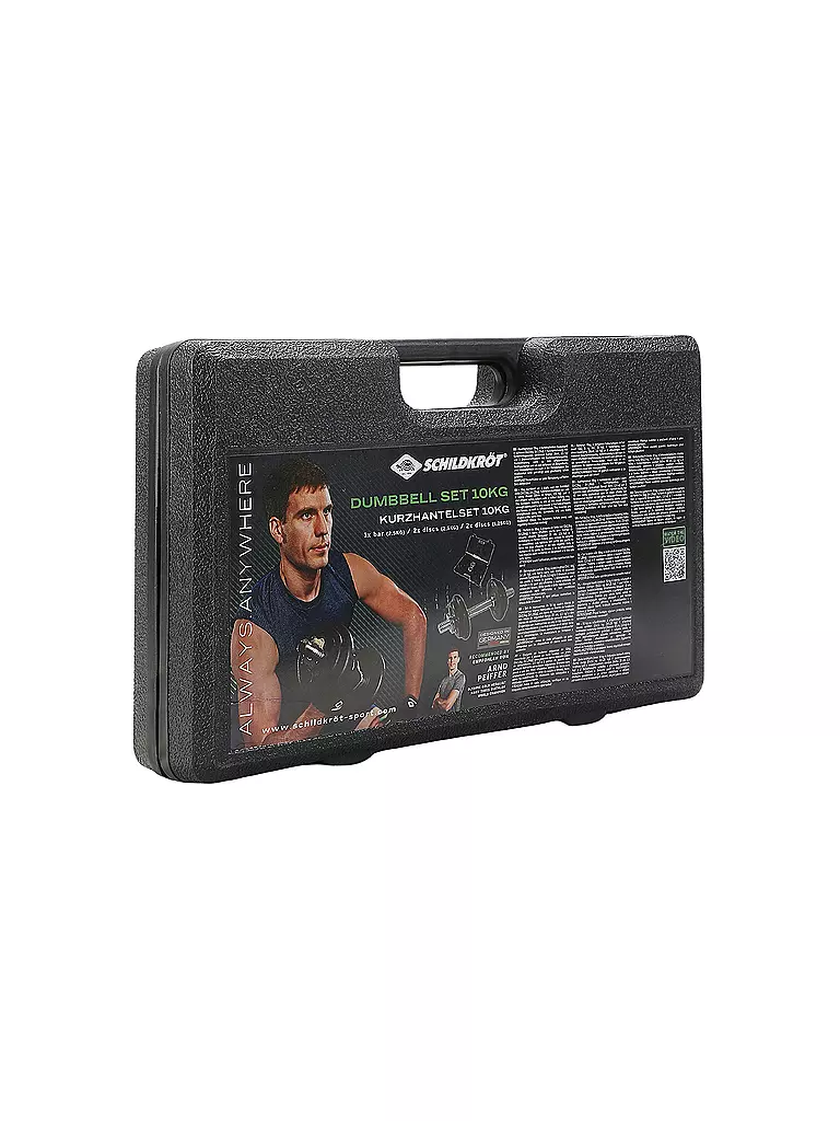 SCHILDKRÖT | Set di manubri corti da 10,0 kg in valigetta | 