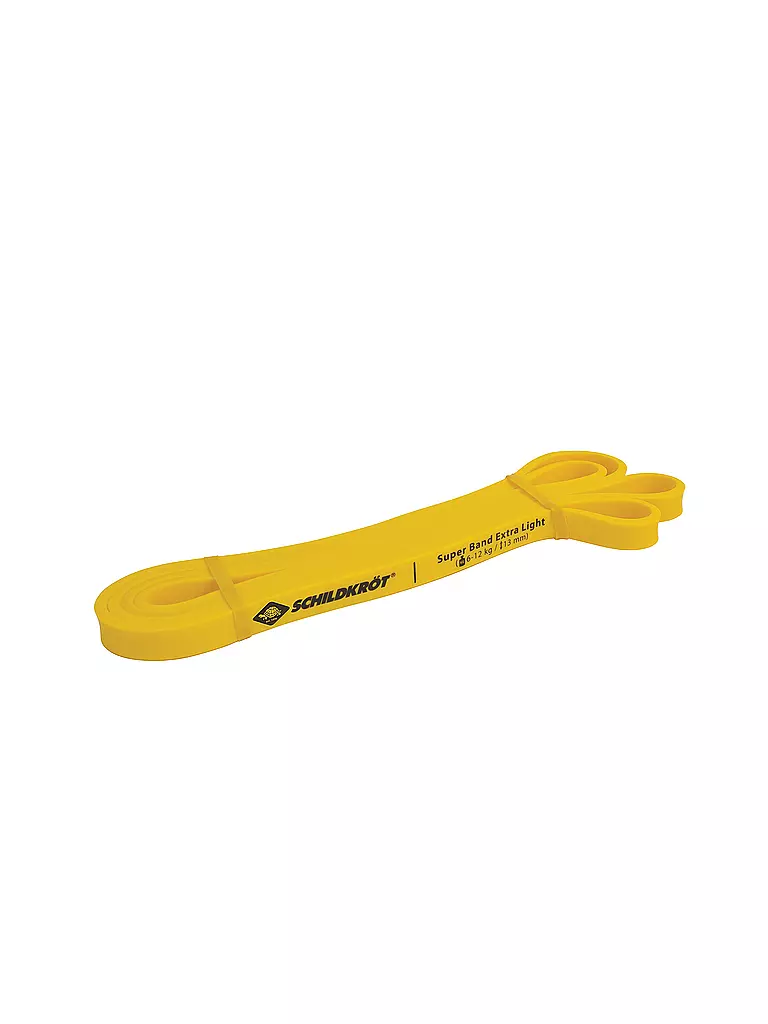 SCHILDKRÖT | Super Band Extra Light, Bande di resistenza premium con resistenza di 6-12 kg, larghezza 13 mm | Giallo