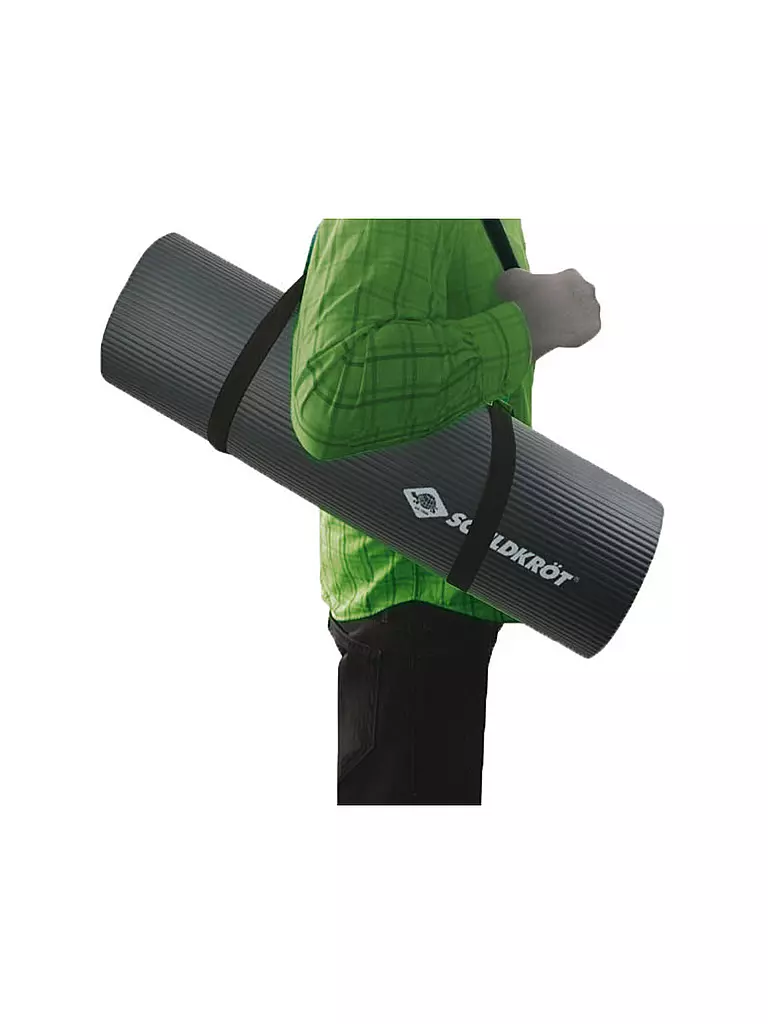 SCHILDKRÖT | Tappetino fitness 10 mm, grigio, con tracolla | 