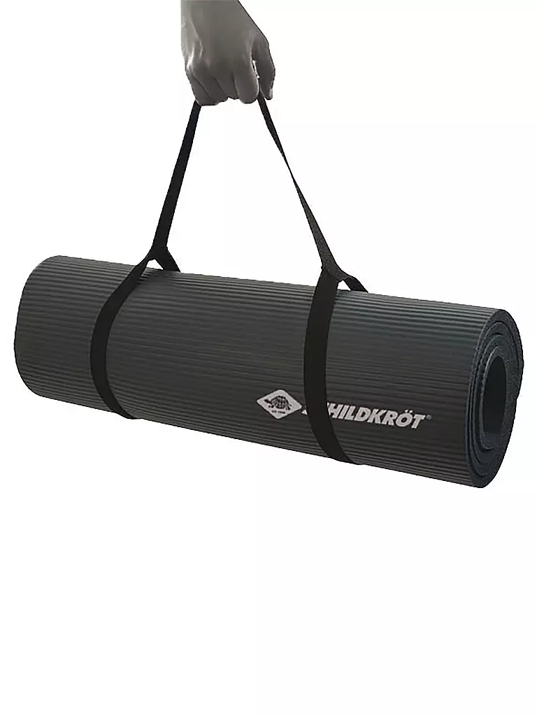 SCHILDKRÖT | Tappetino fitness 10 mm, grigio, con tracolla | 