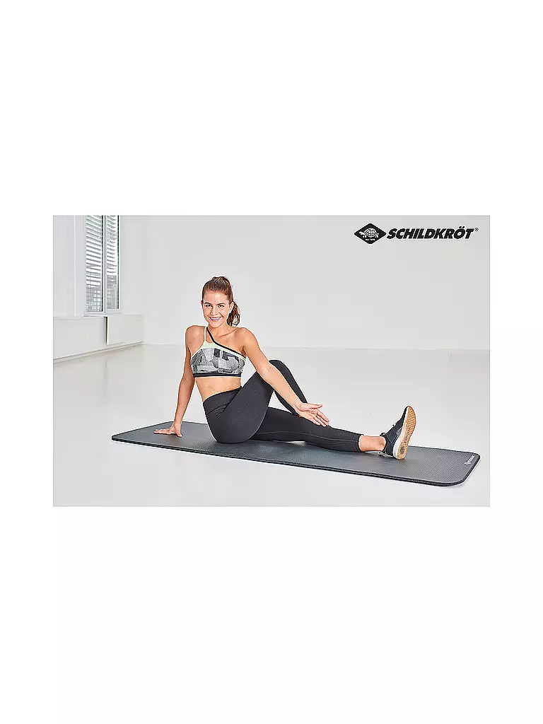 SCHILDKRÖT | Tappetino fitness 10 mm, grigio, con tracolla | 