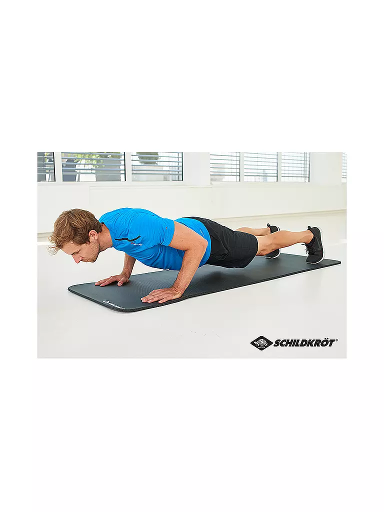 SCHILDKRÖT | Tappetino fitness 10 mm, grigio, con tracolla | 