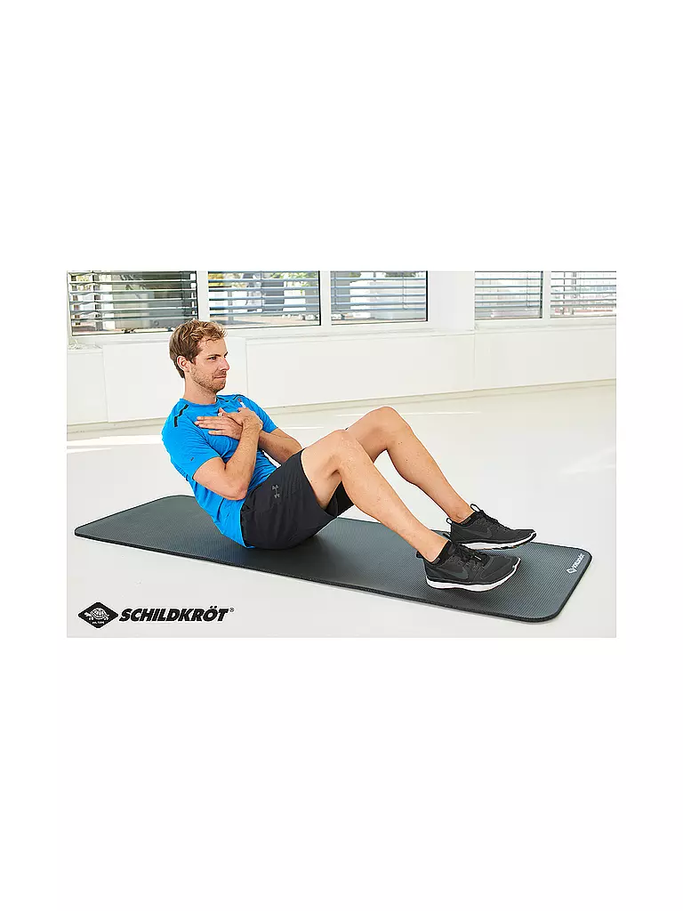SCHILDKRÖT | Tappetino fitness 10 mm, grigio, con tracolla |