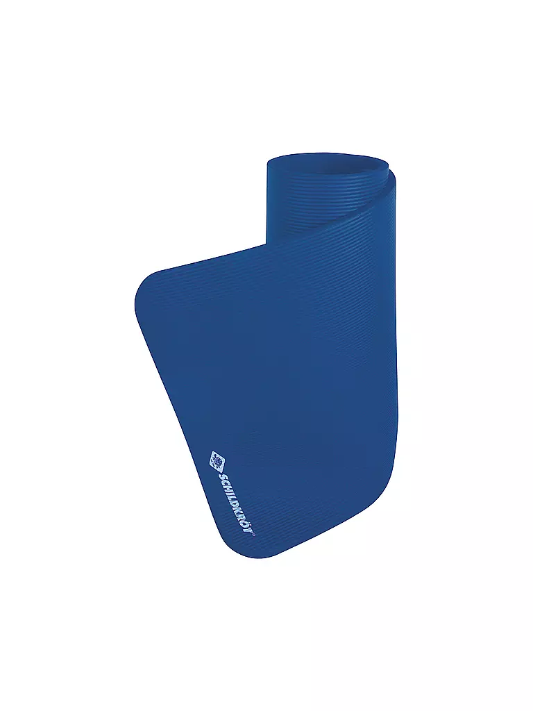 SCHILDKRÖT | Tappetino fitness XL, 15 mm, blu, con cinghia di trasporto | 
