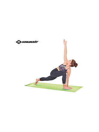 SCHILDKRÖT | Tappetino yoga bicolore, lime-antracite, 4 mm, senza PVC, in borsa da trasporto