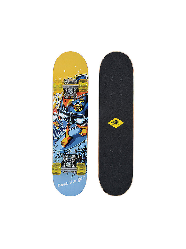 Skateboard per bambini Junior 24 Best Surfer giallo