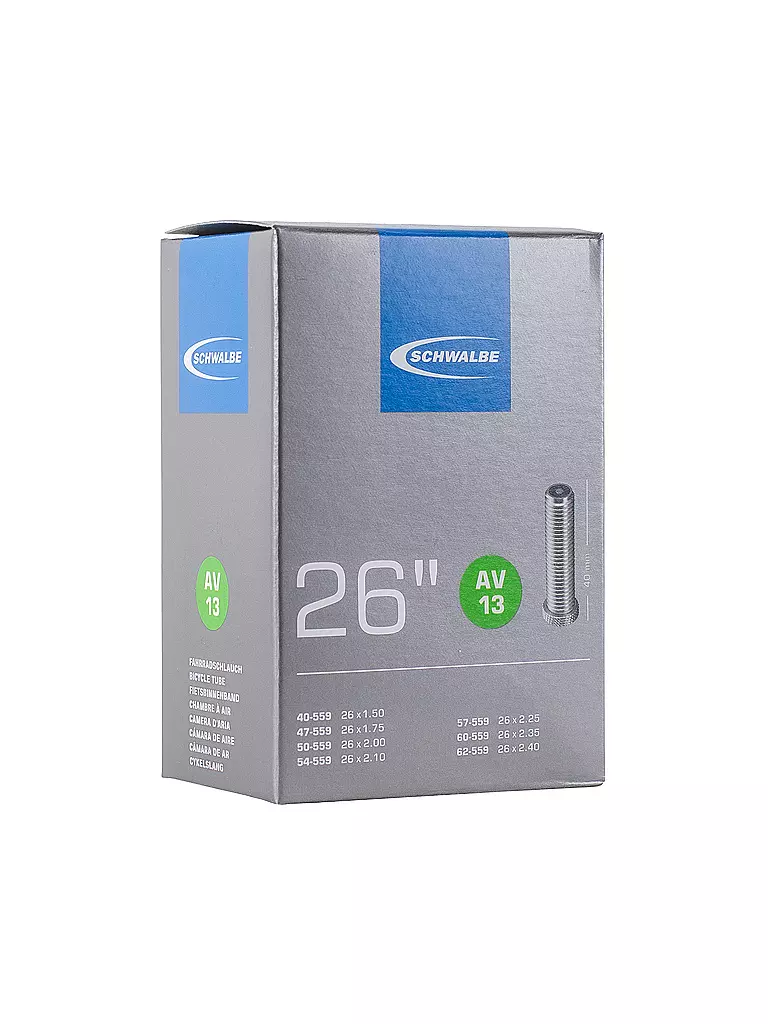 SCHWALBE | Camera d'aria per bicicletta n. 13 AV40 (26") | Nero