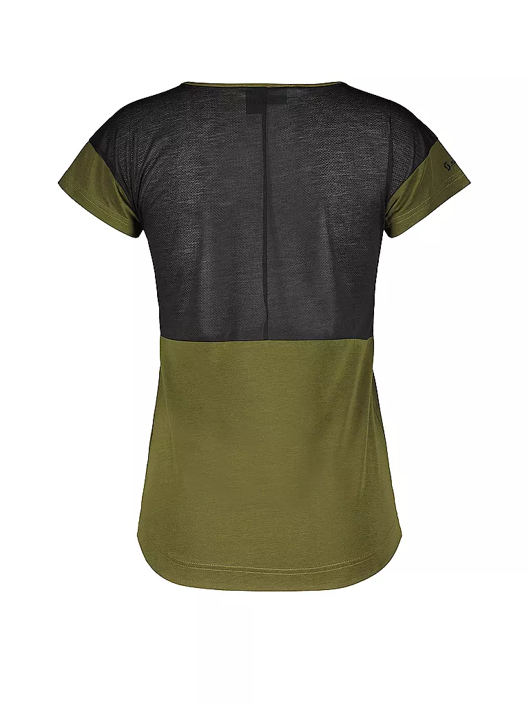 SCOTT | Damen Radshirt Trail Flow DRI SS | Verde scuro