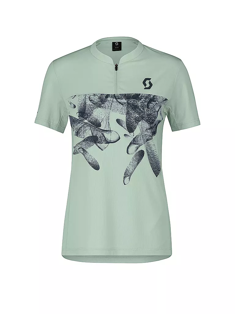 SCOTT | Maglia da ciclismo da donna Trail Flow Zip SS | Verde chiaro