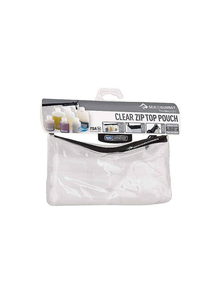 Custodia trasparente con zip trasparente