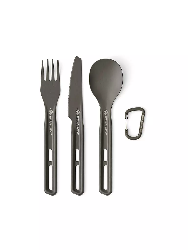 SEA TO SUMMIT | Set di posate da campeggio Frontier Cutlery, set da 3 | Grigio