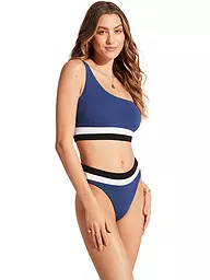 SEAFOLLY | Damen Bikinihose Slice Of Splice High Rise | Blu