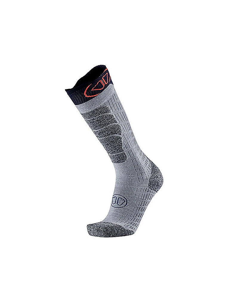 Calze da sci da uomo in merino grigio 39-41