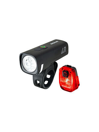 SIGMA | Set luci a batteria AURA 40 RIDE TO SCHOOL versione con luce posteriore HIRO 10