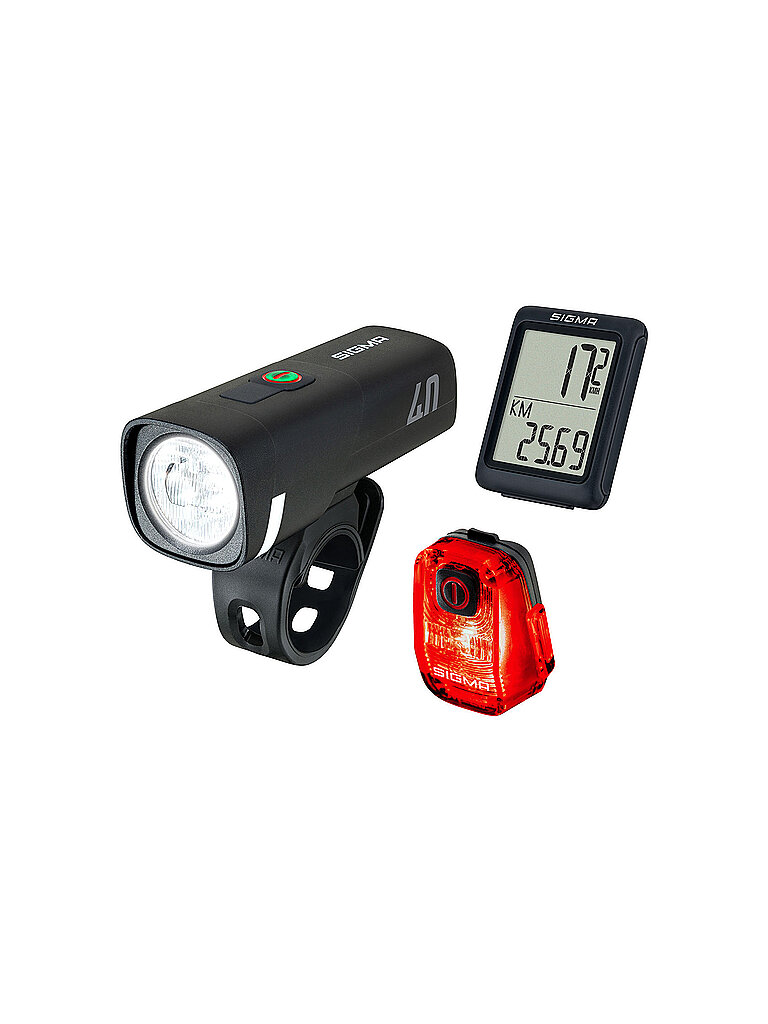Set bici Ride Safe To School Bundle AURA 40, HIRO 10, BC 5.0 WR nero