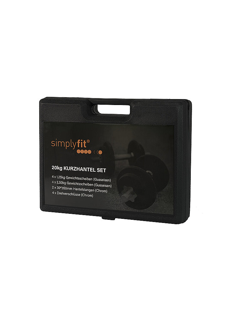 SIMPLY FIT Set di manubri corti da 20 kg nero