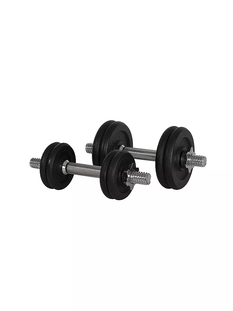 SIMPLY FIT | Set di manubri corti da 20 kg | Nero