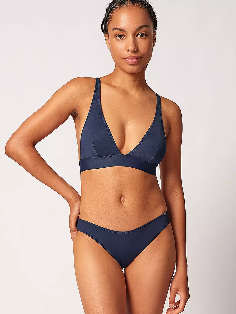 SKINY | Top bikini triangolo da donna con imbottiture estraibili | Blu scuro