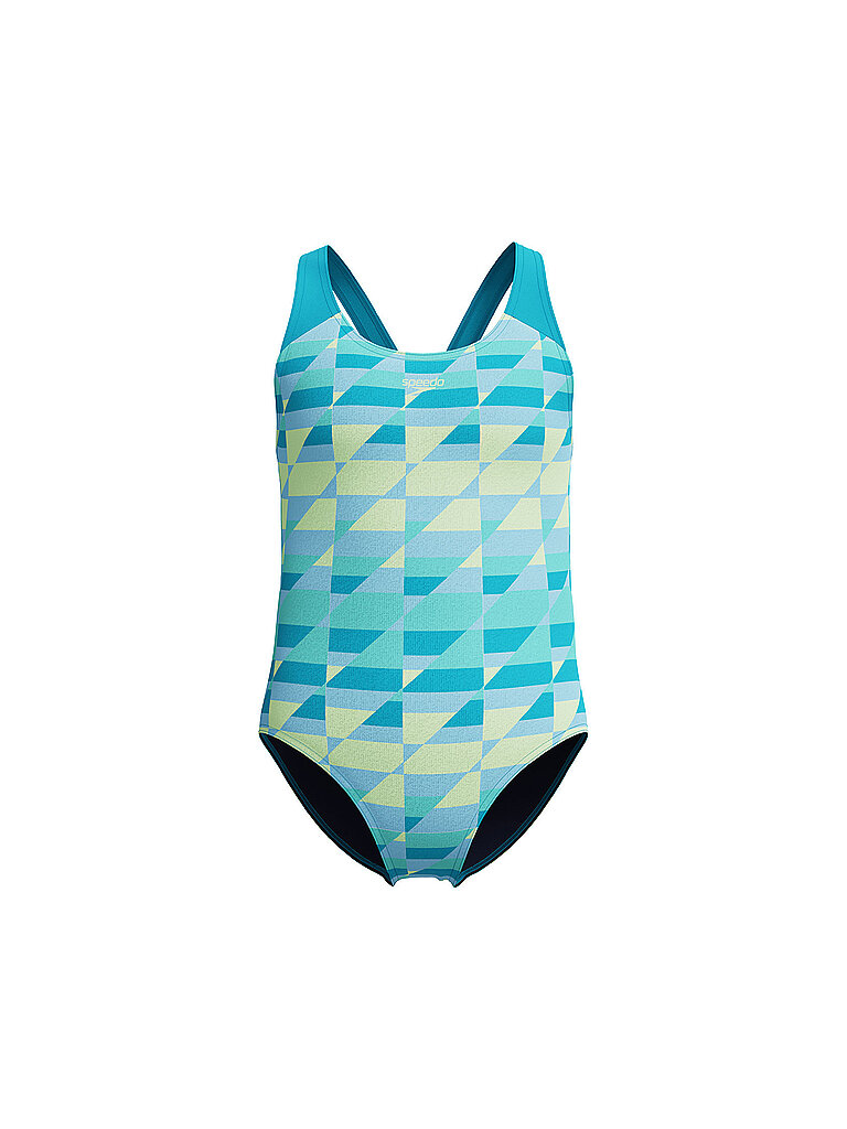Costume da bagno da bambina con stampa Splahback menta 128