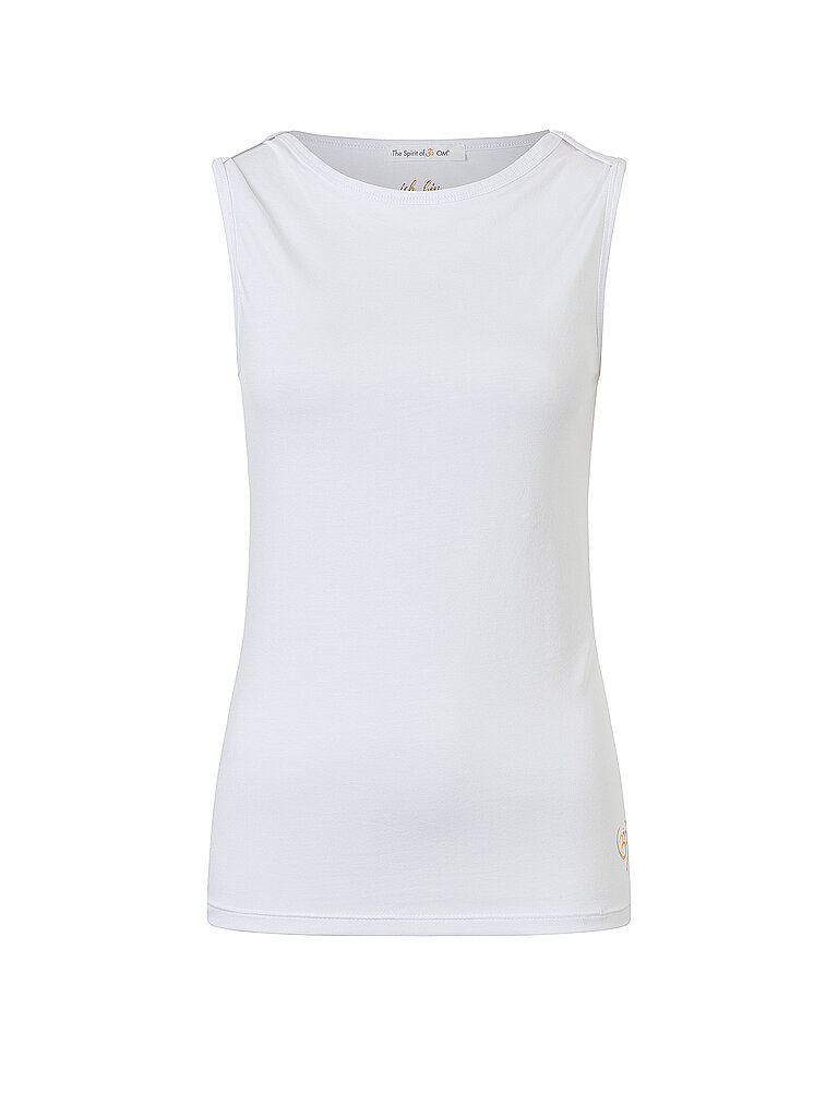 Yogatank da donna in bambù bianco M