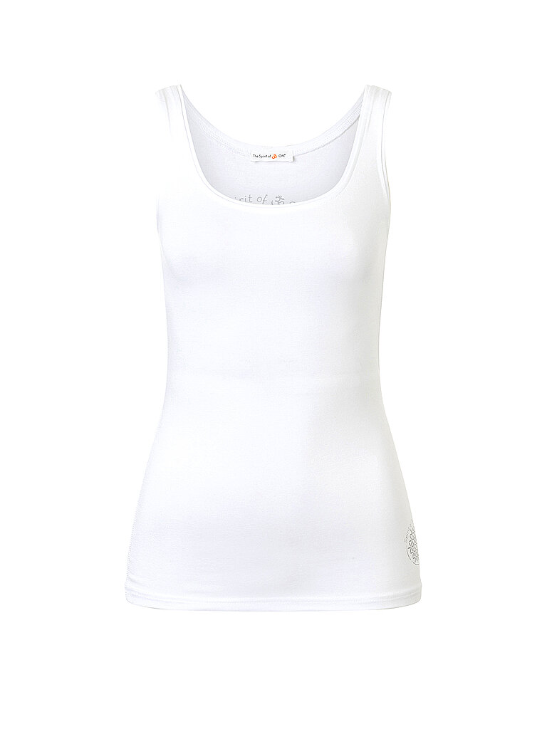 Canotta da yoga da donna in bambù bianco S