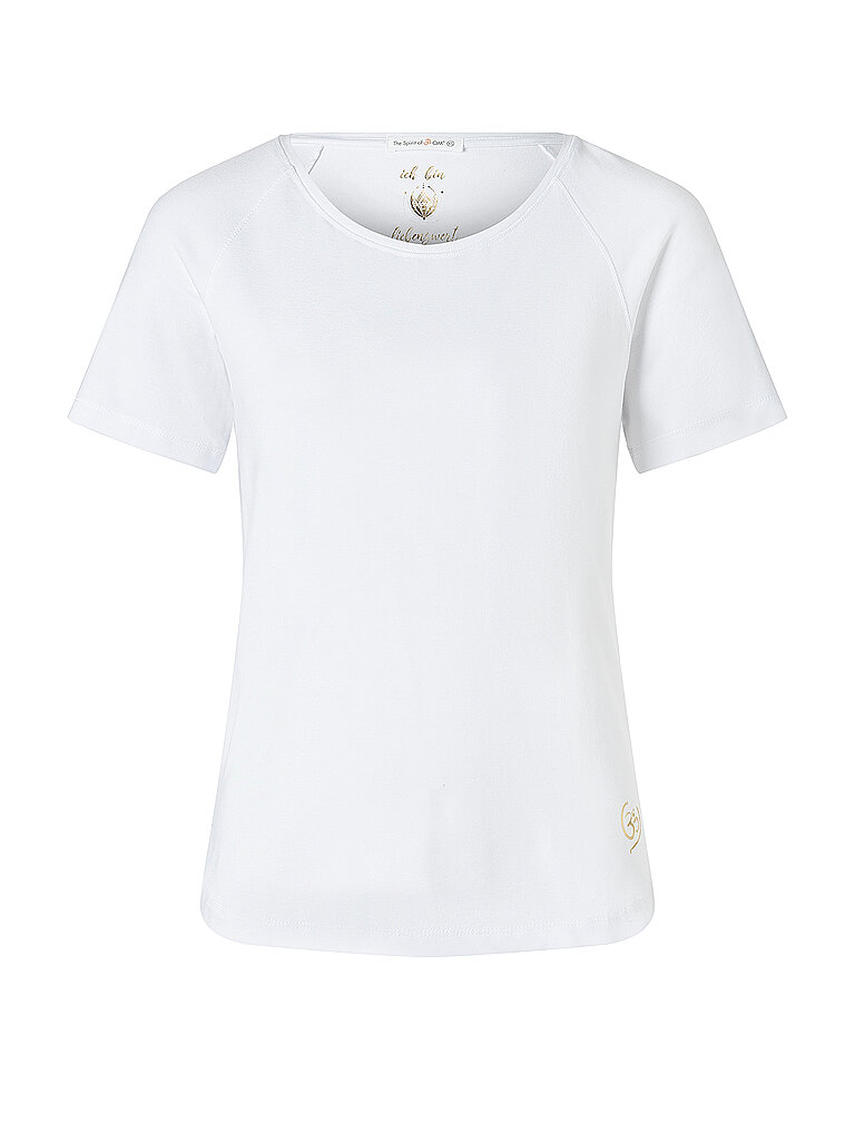 Yogashirt da donna Raglan OM Cuore bianco S