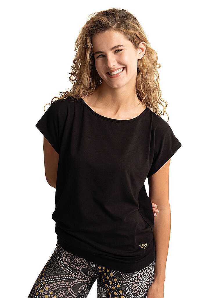 Yogashirt Jangama da donna nero M