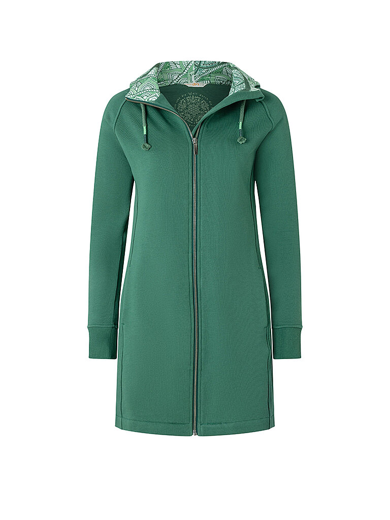 Giacca da yoga lunga Bala Karuna da donna verde scuro S