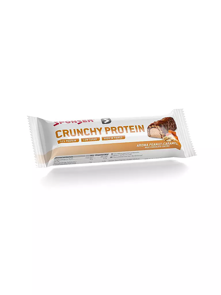 SPONSER | Crunchy Protein Bar Arachidi-Caramello, barretta da 50 g | Multicolore