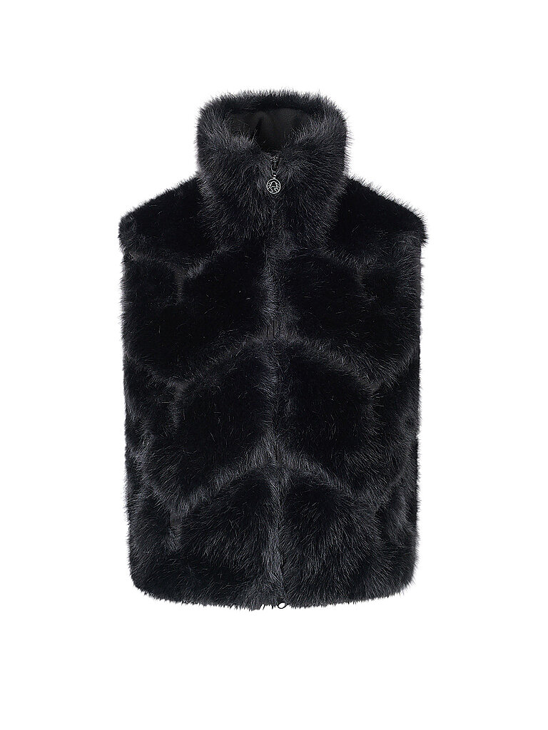Gilet da donna in ecopelliccia nero 38