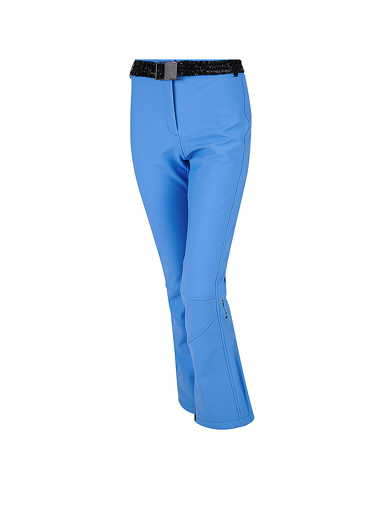 Pantaloni da sci softshell da donna con linee dinamiche blu 36