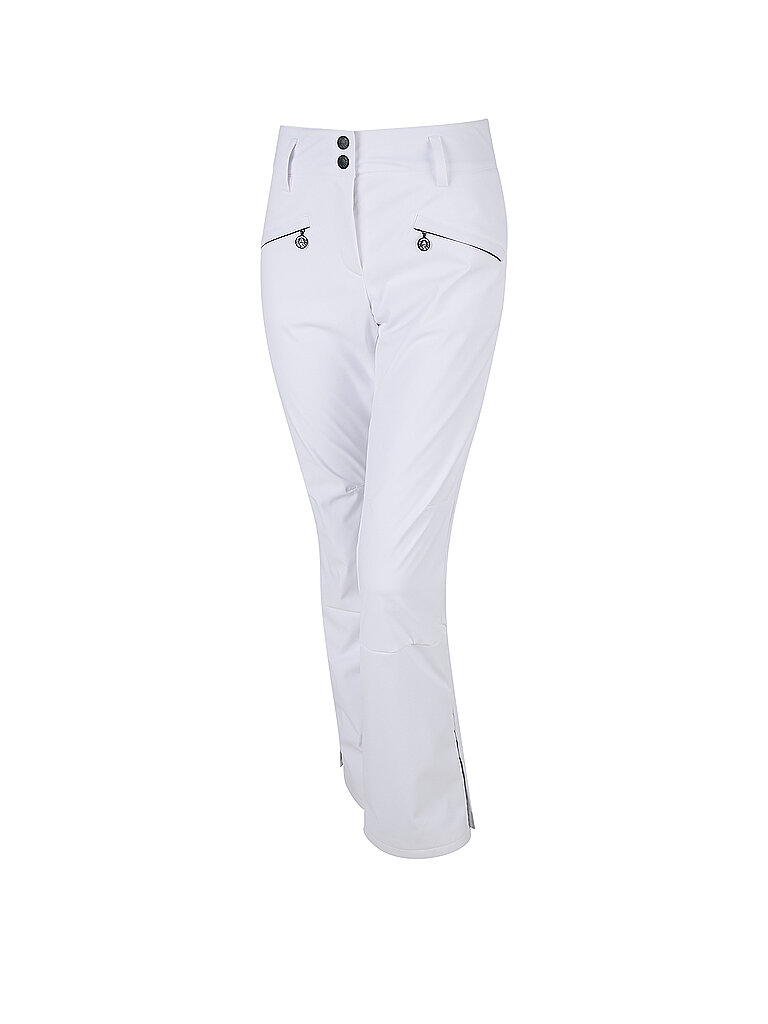 Pantaloni da sci imbottiti da donna bianco 38
