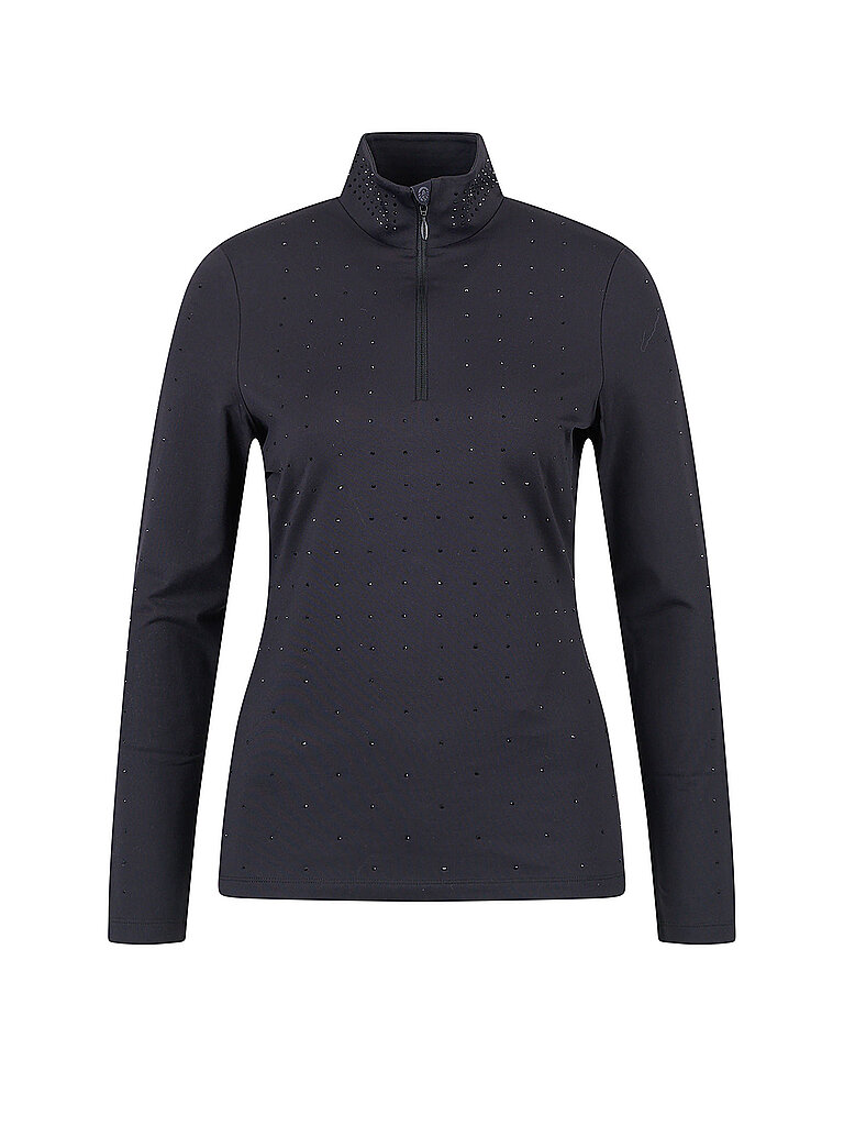 Zipschirt da donna in jersey felpato nero 42