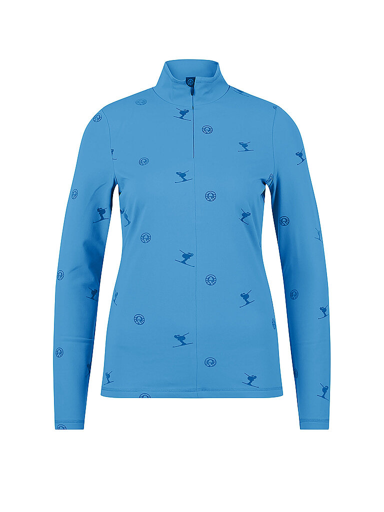 Zipshirt intimo da donna con stampa flock allover blu 36