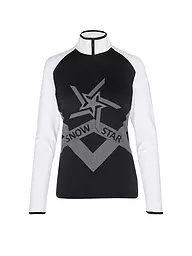 SPORTALM | Damen Unterzieh Zipshirt mit Folien-Print  | Nero