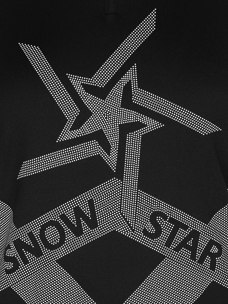 SPORTALM | Damen Unterzieh Zipshirt mit Folien-Print  | Nero