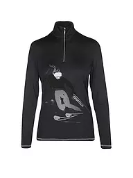 SPORTALM | Damen Unterzieh Zipshirt mit Motiv | Nero