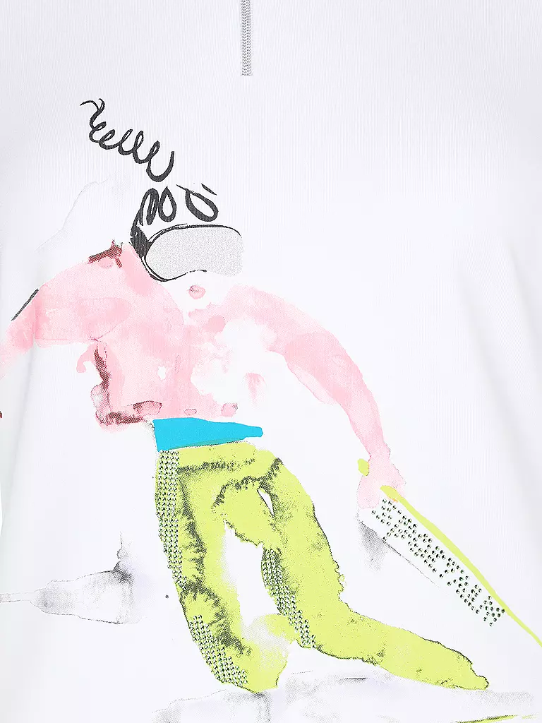 SPORTALM | Damen Unterzieh Zipshirt mit Motiv | Bianco